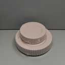 U-QE 60PCS Pink Plastic Plates - Heavy Duty Beaded Pink Disposable Plates for Mothers Day, Party, Baby Shower, Wedding - Serving 30 Guests Include 30PCS 10inch Dinner Plate & 30PCS 7inch Dessert Plate