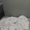 White Backdrop Curtains 2 Panels, 10 Feet Wrinkle-Free Polyester Photography Backdrop Drapes for Wedding Baby Shower Party Background Backdrop Stand- 8FTX10FT (White)