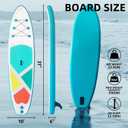 Inflatable SUP Stand-Up Paddle Boards for All Skill Levels, QILEBA 10'4'' Ultra-Light Paddleboard with Durable SUP Accessories, Fins, Paddle, Pump, Leash, Extra Wide Stable Non-Slip Yoga Deck