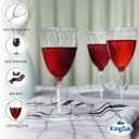 Lillian Tablesettings 96 Pack Stemmed Plastic Wine Glasses, 8 oz Elegant Crystal-Clear Disposable Wine Glasses, Shatterproof Premium Hard Plastic Cups for Weddings, Parties & Special Events