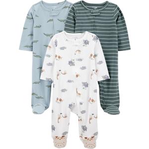 3-pack Sleep and Play (3-6 Months, Stripe Safari)