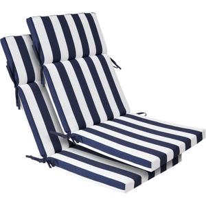 Enipate 2 Pack Outdoor High Back Chair Cushion, Weather Resistant Adirondack Rocking Chair Cushions, Patio Chair Seat Cushions