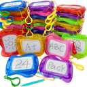 24 Pack Mini Magnetic Drawing Board Keychain for Backpack Erasable Sketch Valentines Toys Bulk for Kids Classroom Gifts Rewards Party Favors Goodie Bag Stocking (24 pcs Draw Keychain)