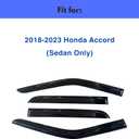 IG Window Visors Fit for 2018-2023 Honda Accord, Out-Channel Rain Guards Vent Wind Deflectors 4PC, Car Accessories for 18-23 Accord (Sedan Only)