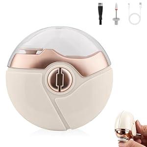 Electric Nail Clippers, 2 in 1 Electric Polishing Automatic Nail Clippers, Electric Nail Trimmer Electric Nail Clipper with 2 Adjustable Speeds, Electric Automatic Nail Clipper for Adults(Beige)