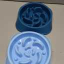 MateeyLife Slow Feeder Dog Bowls 2PCS, Anti-Choking Puzzle Dog Food Bowls, Anti-Slip Interactive Feeding Slow Down Eating, Bloat Stop Maze Dishes for Medium Breeds (A-LightBlue&DarkBlue)