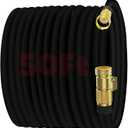 Garden Hose 50ft,Water Hose with 10 Function Nozzle,Outdoor Hose,Leak-Proof, Never Kink & Tangle(50ft)