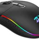 Redragon Wireless Gaming Mouse, Bluetooth/2.4Ghz/USB-C Wired RGB Backlit Gamer Mouse, 24000 DPI, Fully Programmable, Rapid Fire Key, Rechargeable Computer Mouse for Laptop PC Mac, Black