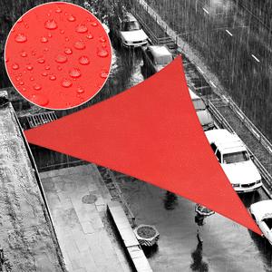 ShadeMart 16' x 16' x 16' Red Triangle Waterproof Sun Shade Sail 95% UV Resistant Canopy Awning Shelter Sunshade for Backyard Patio Deck Balcony Pergola Garden