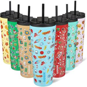 BJPKPK 26oz Insulated Tumbler With lid And Straw Stainless Steel Tumblers Travel Coffee Mug Reusable Thermal Cup,Playground