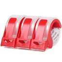 QILIMA 3 Rolls Clear Packing Tape with 3 Dispenser, Total 180 Yard,Heavy Duty Packaging Tape Designed for Moving Boxes, Shipping, Office, 2Mil 2 Inch x 60 Yard