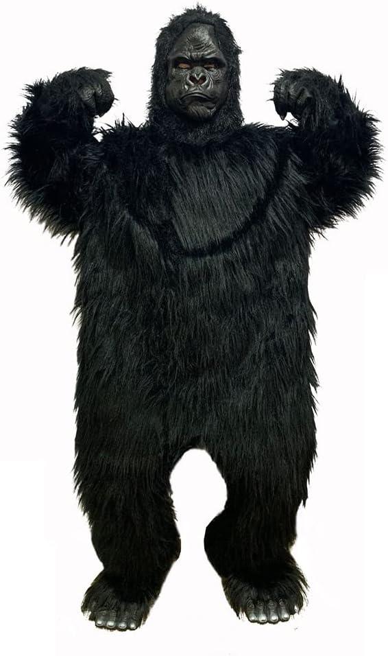 EraSpooky Adult Gorilla Halloween Costume Men's Realistic Ferocious Chimpanzees Cosplay Suits