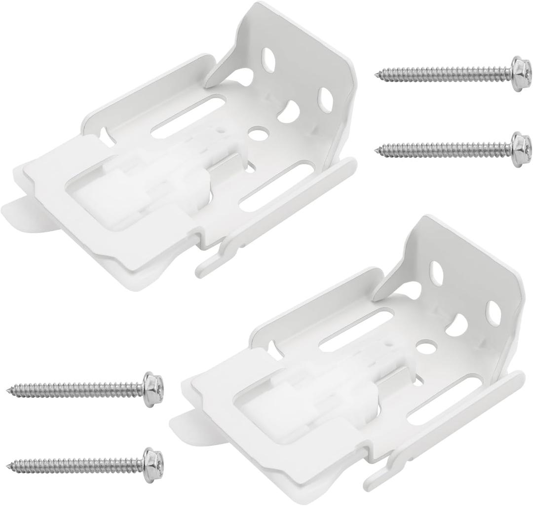 Mounting Brackets for Window Shades Compatible with Hunter Douglas, Turnex, Comfortex & ALTA, Blinds Shade Brackets Parts for Window Shades, fits Silhouette, Nantucket, Pirouette, 2 Brackets, White