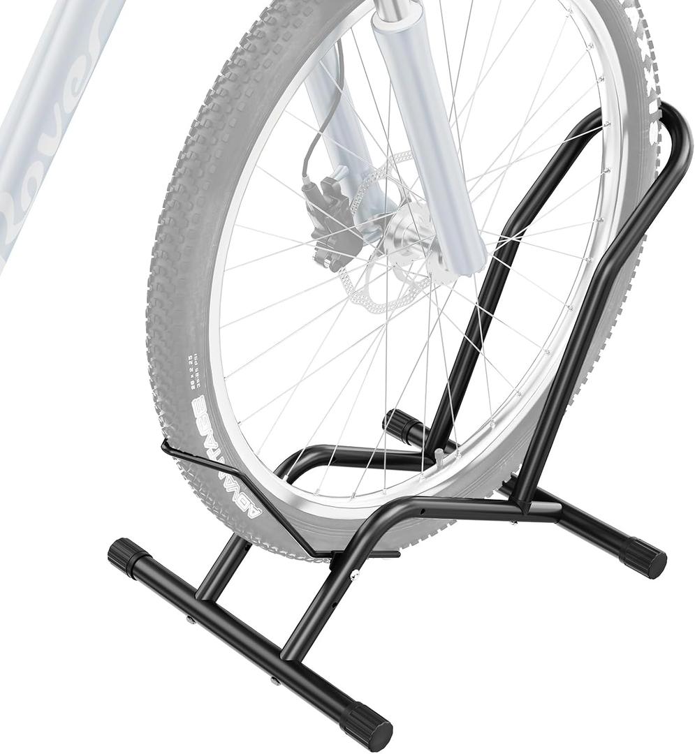 Bike Floor Stand Indoor Bike Stand for Garage/Home,Adjustable Bicycle Parking Stand Fit for 16"-29" Wheel Mini/Mountain/Road Bikes Heavy Duty Metal