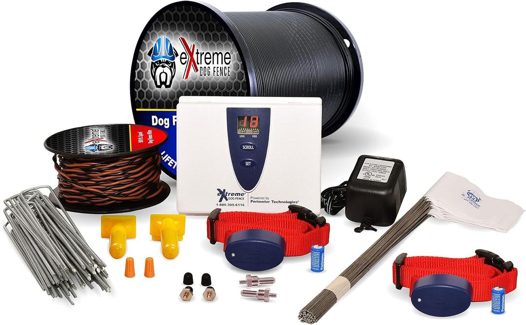 Underground Electric Dog Fence Ultimate - Extreme Pro Dog Fence System for Easy Setup and Maximum Longevity and Continued Reliable Pet Safety - 2 Dog | 1000 Feet Pro Grade Dog Fence Wire