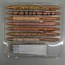 Mr. Pen- Fancy Pens for Women, 7 Black Ink Ballpoint Pens with 10 Refills, 1.0mm, Rose Gold Reverie, Glitter Cute Pens for Journaling, Sparkly Fancy Pen