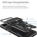Compatible with Motorola Razr 2023 Bracket Shell,with Slide Camera Lens Cover Compatible with Motorola Razr 40 5G 2023 XT2323-1 XT2323-3 XT2323-4 XT2323-7 Case Black