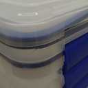 IRIS USA WeatherPro 27 Qt Storage Bins with Lids, 3 Pack, BPA-Free Plastic Gasket Box with Tight Latch and Seal, Stackable Nestable Tote Tub - Clear/Blue