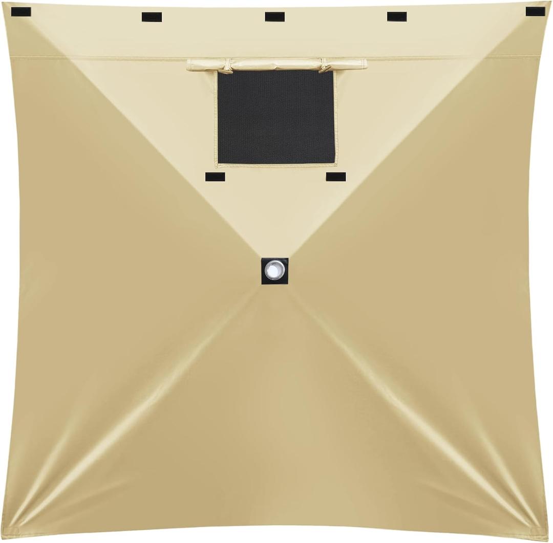 MASTERCANOPY Wind Screen Side Panel with Window for 10x10 Escape Screen Shelter Canopy Tent - Weatherproof, UV Resistant Sun Shade Attachment Accessory (Beige, 1 Pack)