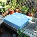Patio Seat Cushion Covers,Washable Slip Covers Replacement,Waterproof Outdoor Furniture Chair Cushion Pillow Seat Cover for Couch,Garden,Sofa,Water Blue,24"24"4"(4 Covers Only)
