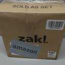 Zak Designs Melamine Dinnerware Set, 12-Piece, Service for 4, American Conventional (Grey)