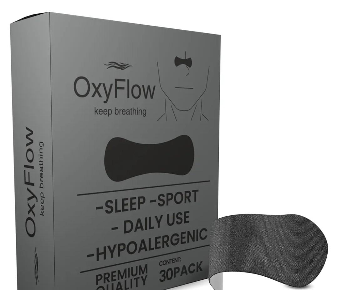 OxyFlow Nasal Strips for Breathing- for Sensitive Skin, Nose Strips for Snoring, Nasal Congestion Relief, Nasal Tape, Breathe Right, Athletic Nasal Strips, Extra Strength, Universal Fit. 2 Pack