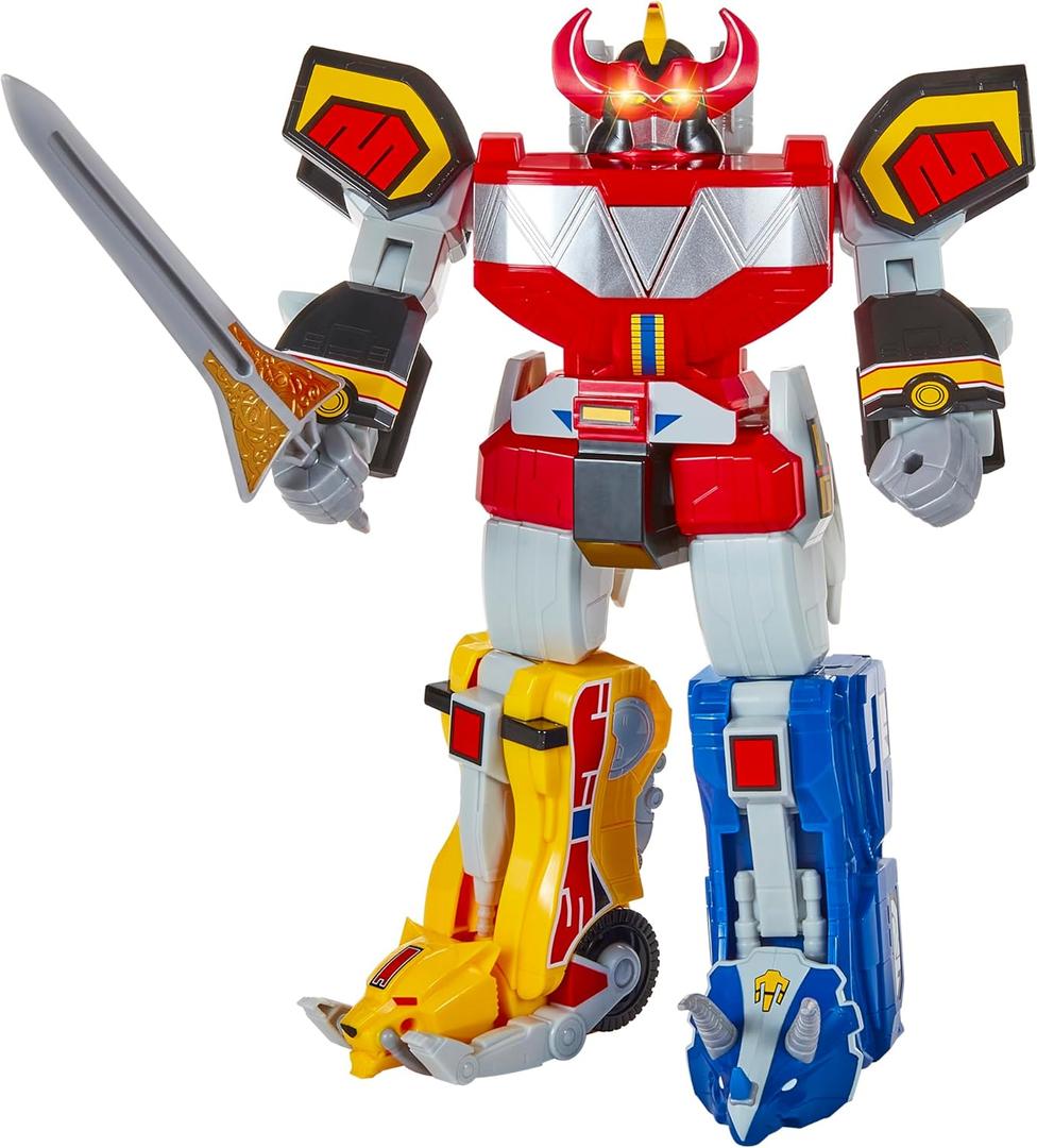 POWER RANGERS Mighty Morphin Re-Ignition - Ultimate Megazord Electronic Figure by Playmates Toys, 12"L x 4"W x 13"H