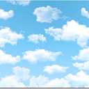 Qian 7x5ft Blue Sky White Clouds Backdrop Natural Scenery Sunshine Sky Clouds Photography Backdrop Wedding Birthday Party Decoration Newborn Baby Shower Backdrop