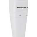 Elite Gourmet EHB-2425X Electric Immersion Hand Blender Stick, Mixer, Chopper, 1-Touch Control Multi Purpose, 150 Watts, For Soups, Sauces, Baby Food, White