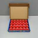 LANKER 24 Pack Flameless Led Tea Lights Candles, Flickering Red Battery Operated Electronic Fake Candles, Decorations for Wedding, Party, Christmas, Halloween (Red)