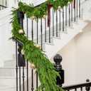 15FT Extra Full Christmas Garland Norfolk Pine Garland Realistic Artificial Christmas Greenery Garland for Mantle Stairs Railing Table Fireplace Wall Indoor Outdoor Holiday Xmas Decor Decoration