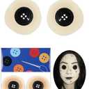 Libima 2 Set Halloween Black Button Eye Latex Prosthetic Costume Accessories for Halloween Cosplay Party
