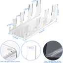 4 Pcs 4 Tier Plate Dinnerware Display Stand Acrylic Clear Plate Stand China Platters Holder Setting Racks for Kitchenware Display Cabinet Organizer