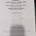 Rubbermaid Vertical Resin Outdoor Storage Shed With Floor (4 x 2.5 Ft) Weather Resistant Brown Organization for Home/Backyard/Garden Tools/Porch/Patio Cushions/Pool Chemicals/Toys