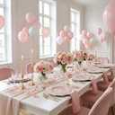 COLOSUS 100 pcs Pink Plastic Plates Set, Nice Disposable Plates,Pink Disposable plates Set for 50 Guest include 50 Dinner Plate 10.5 &50Dessert plates 8.25 for Party,Wedding, Birthday,Mother's Day