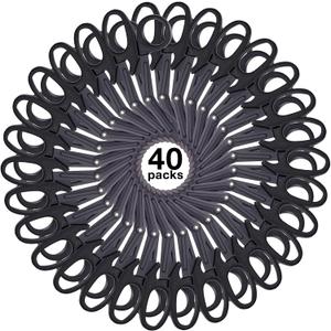 Chumia Trauma Shears for Nurses Bulk 6 Inches Medical Bandage Scissors Shears Emergency First Aid Scissors Black Stainless Steel Blades Nursing Accessories for Doctor Supplies(40 Pack)