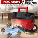 Cordless Shop Vac for Workshop, 4 Gallon Dual 4.0Ah Batteries