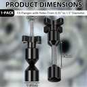 Kingdder 2 Pcs 1 1/2" Aluminum Two Hole Pins with Quick Knobs 2 Hole Flange Alignment Pins Pipefitter Tool for Pipe Installation, Black