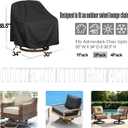 Outdoor Swivel Lounge Chair Cover 2 Pack,Waterproof Heavy Duty Outdoor Chair Covers, (30" W X 34" D X 38.5" H) Patio Furniture Cover for Swivel Patio Lounge Chair
