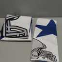 VIVIHOME 2PCS American Football Duvet Cover Set, Twin Bedding Sets, Sports Bedding, Grey White Navy Blue Striped Comforter Cover, Modern Bedroom Decor for Men Husband Boyfriend Teen Boy, 1 Pillow Sham