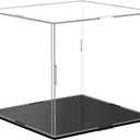 Acrylic Display Case, Clear Display Cases for Collectibles Assemble Cube Display Box Alternative Glass Case for Display Action Figures Home Storage Organizing Miniature Figurines (7.8x7.8x7.8 inch)