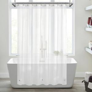 Extra Long Shower Curtain Liner, Long Frosted PEVA Plastic Shower Curtain for Bathroom Lightweight & Waterproof