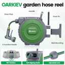 Garden Retractable Hose Reel, 5/8 Inch x 85 ft Wall Mounted Garden Hose Reel with Any Length Lock, Upgraded Slow Return System and 180Swivel Bracket