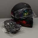 Youth Kids Dirt Bike Motocross Helmet (Goggles Gloves Face Mask) 4PCS Set, DOT Approved Boys Girls Full Face Motorcycle Helmets, ATV BMX MX Mountain Bike Off Road Kid Helmet (Red, L)