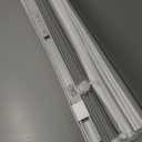 UNISHADES no Drill Cordless Roman Shades for Windows, 32" W 64" H - 100% Blackout - Linen - Mist White