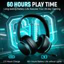 YPBDAN MD33 Wireless Gaming Headset for Xbox Series X|S, Xbox One, PS5, PC 60H Playtime Bluetooth Headphones with Noise Canceling Mic, 3D Surround