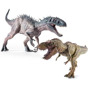 2Pcs Dinosaur Set, 15.7" Large Tyrannosaurus Rex and 12.2" Realistic T-rex, Educational Dinosaur Action Figure Wildlife Animal Model, Great for Collector, Party Favor, Birthday Gifts