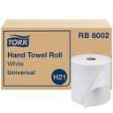 Tork Universal Hand Towel Roll White, Compatible with H21 Dispensers, 100% Recycled Fiber 6 Rolls x 800 Ft (RB8002)