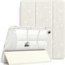 Fintie Slim Case with Pencil Holder for iPad Air 11-inch M4/M3/M2 (2026/2025/2024), iPad Air 5th (2022) / 4th Generation 10.9 Inch - Glittering Sparkly Cover with Shiny Clear Back Shell, Starlight