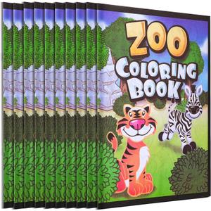 18Pcs Zoo Animal Coloring Books Bulk for Kids - 9"x11" Animal Party Favors with Jungle Safari Animals and Activity Sheets for Goodie Bags, Classrooms and Themed Birthday Supplies (Pack of 18)